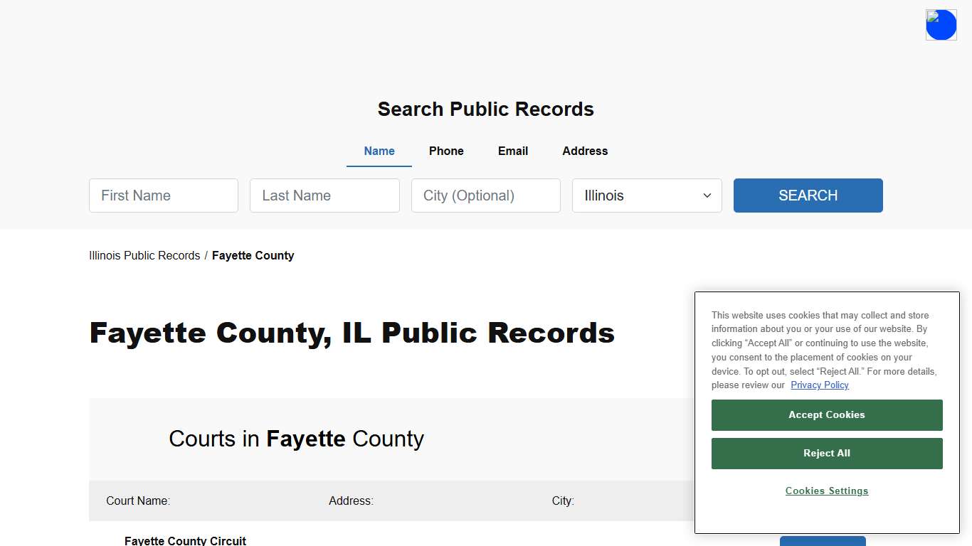 Fayette County, IL Public Court, Arrest and Inmate Records - ThePublicIndex