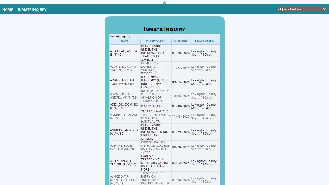 Lexington County Sheriff Office P2C